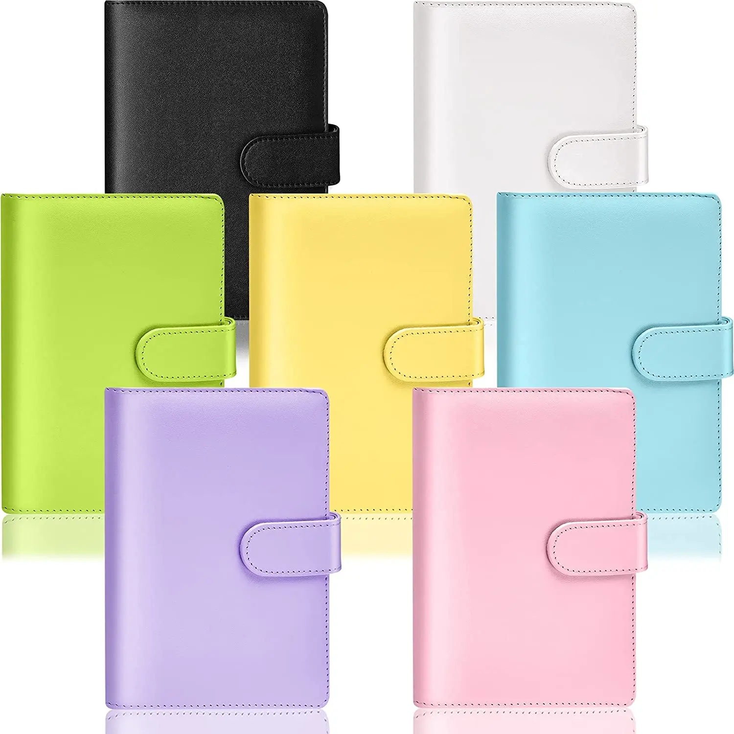Leather Budget Binders Planner 6 Hole 8 Zipper Envelopes 2 Stickers Notebook Wallet Save Money Organizer Cash System