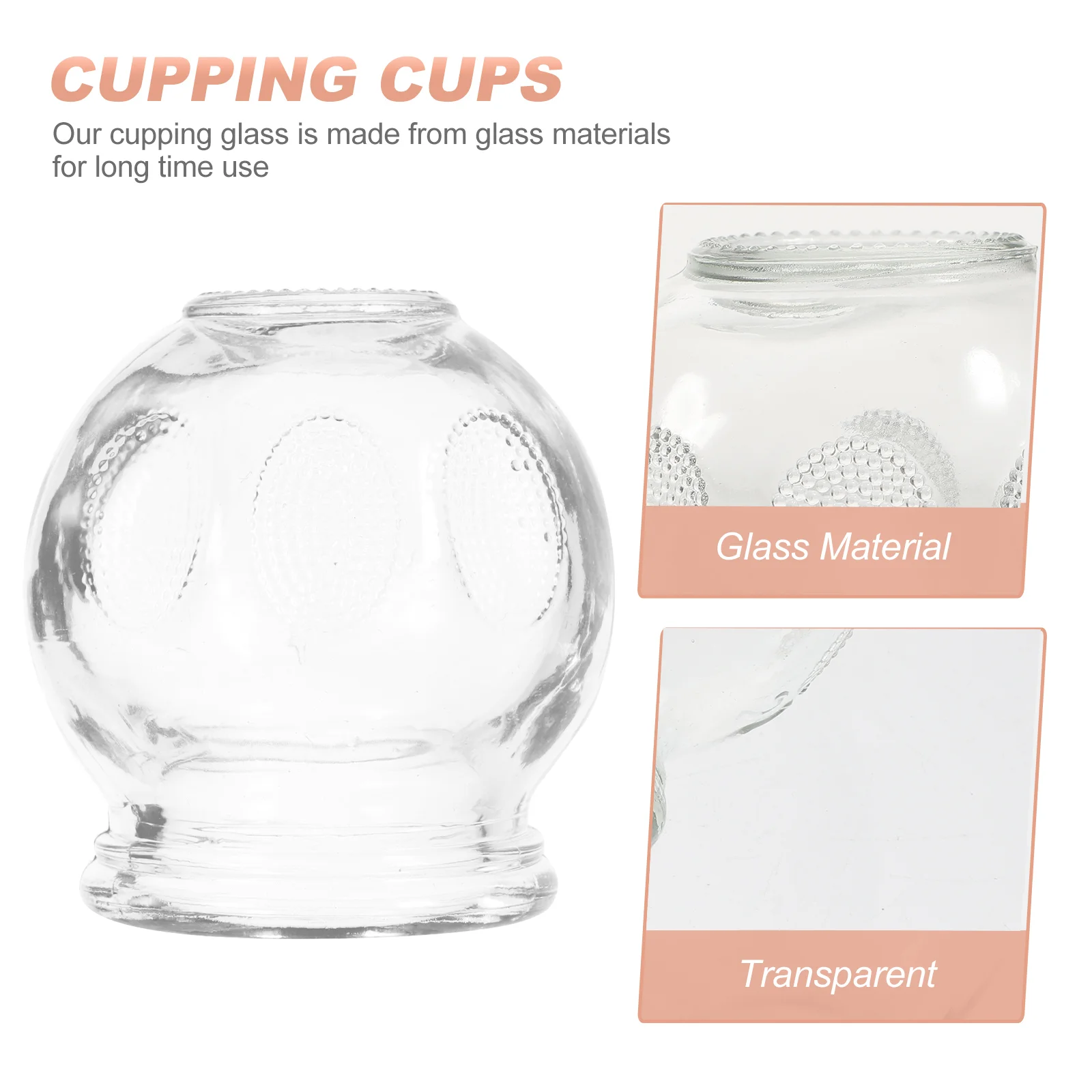 7 Pcs Tool Manual Glass Cupping Kit for Massage Suction Cups Professional Body Care