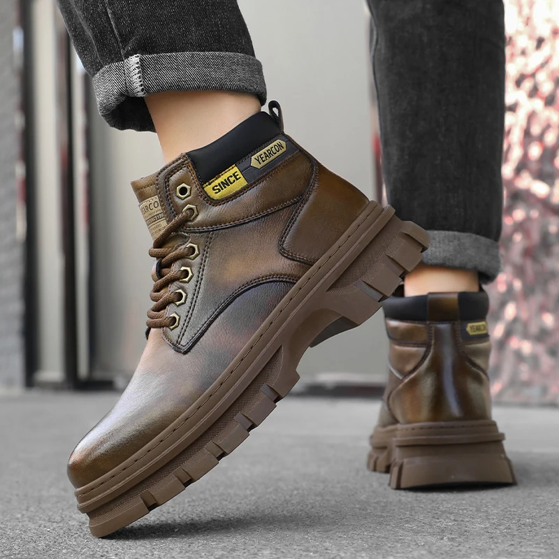 Men's High-Top Soft Sole Non-Slip Boots - Image 5
