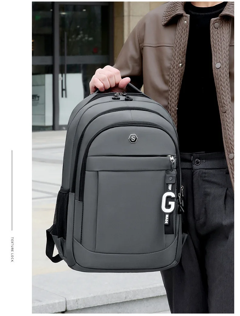 Rucksack Student Schultasche Reiserucksack Koreanische Version Männer Und Frauen Business Casual Computer Doppelte Umhängetaschen Im Angebot – Detail 22