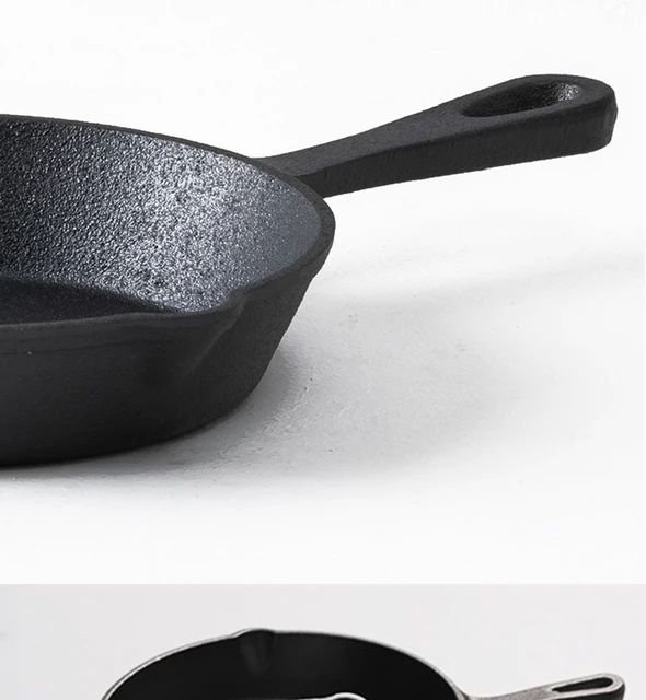 Iron Frying Pan 14/16/20cm Skillet Non-Stick Pancake Pan Cast Iron Cookware  for Gas Induction Cooker Breakfast Pan Omelette Pot