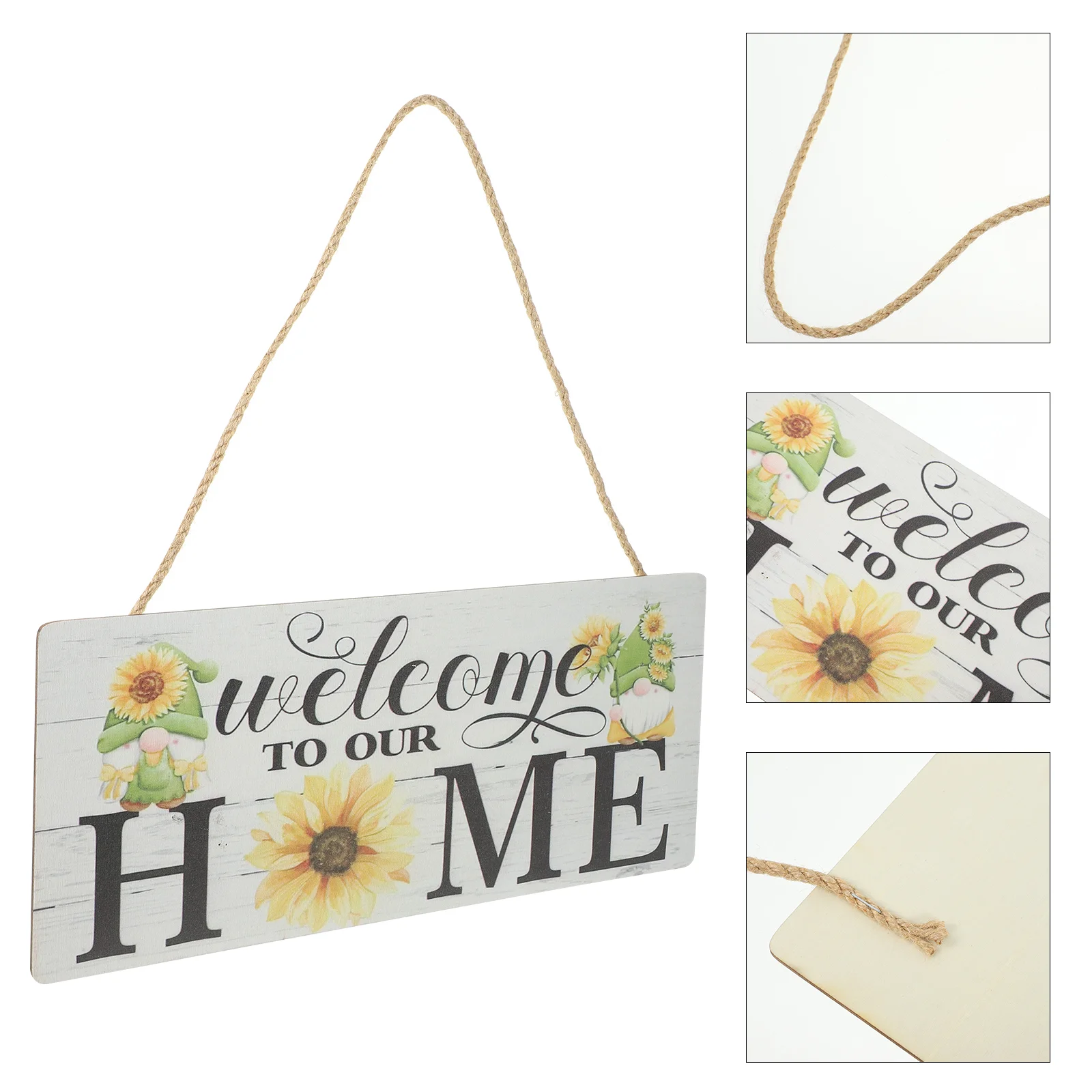 

Tabs Decorative Door Board Hanging Ornament The Flowers Wooden Plate Pendant Welcome Sign