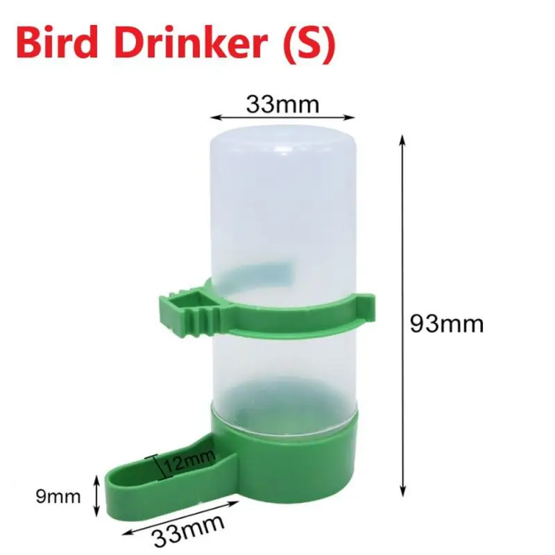 Bird Water Drinker Automatic Drinking Fountain Pet Parrot Cage Bottle Drinking Cup Bowls Dispenser