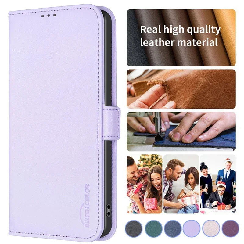Luxury Magnetic Flip Leather Wallet Case with Card Slot Support - Enhanced Protection & Book Cover Design