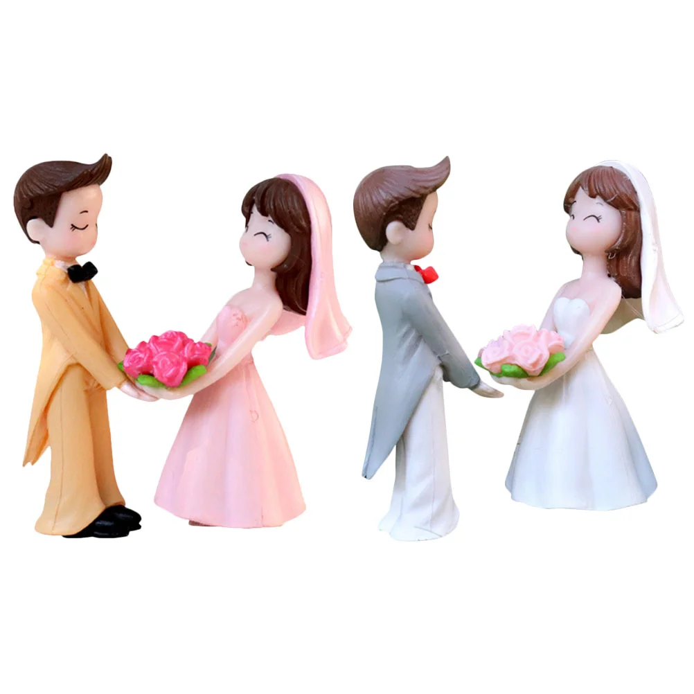 

Wedding Decoration Valentine's Day Couple Figure for Bride Groom Shape Cake Decorative Gift Figurines Ornaments Statues
