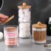 Acrylic Cotton Swab Makeup Organizer Cosmetics Storage Box Portable Make Up Cotton Pad Holder Container Storage Case 1