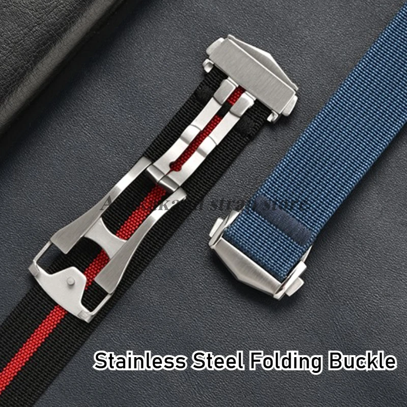 Premium Nylon Waterproof Watch Strap with Folding Buckle - Unisex Accessory