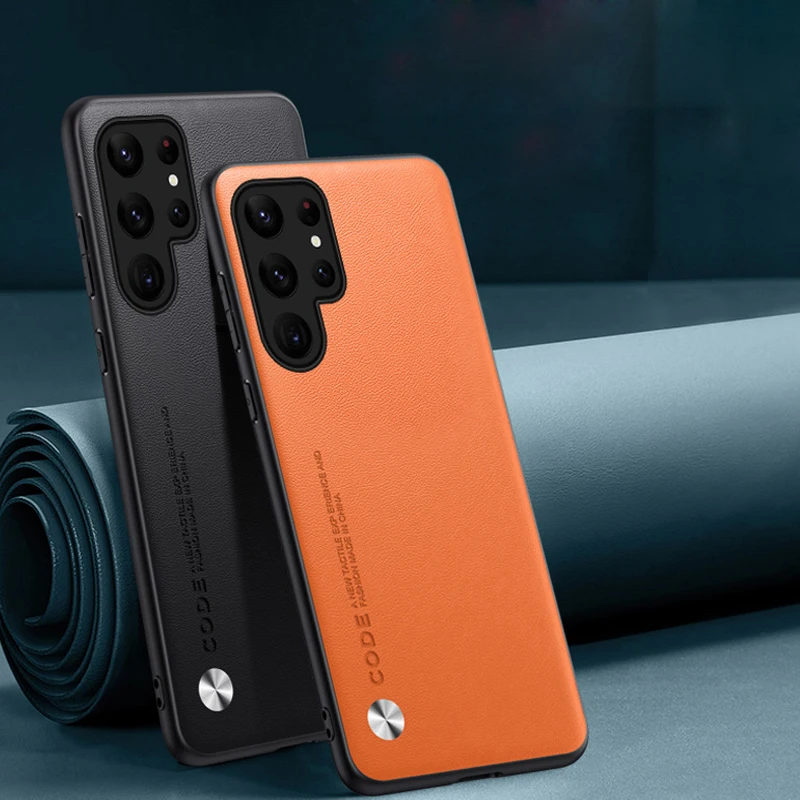 Custodia Rigida Antiurto In Pelle Pu Premium Per Samsung Galaxy S24 Ultra Plus Fe