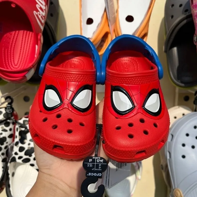 

Disney Spider-man Hole Shoes Children's Slippers Boys Non-slip Summer Platform Cartoon Baby Sandals And Slippers Holiday Gift