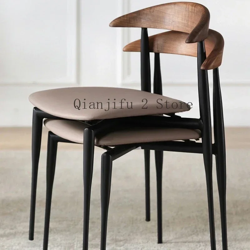 Nordic Dining Chair Faux Leather Designer Modern Living Room Dining Chair Home Furniture A2 dining chair