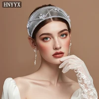 HNYYX Rhinestone Headband Shiny Baroque Broad Brim Hair Hoop Luxury Crystal Hair Accessory Wedding Party Headwear A05