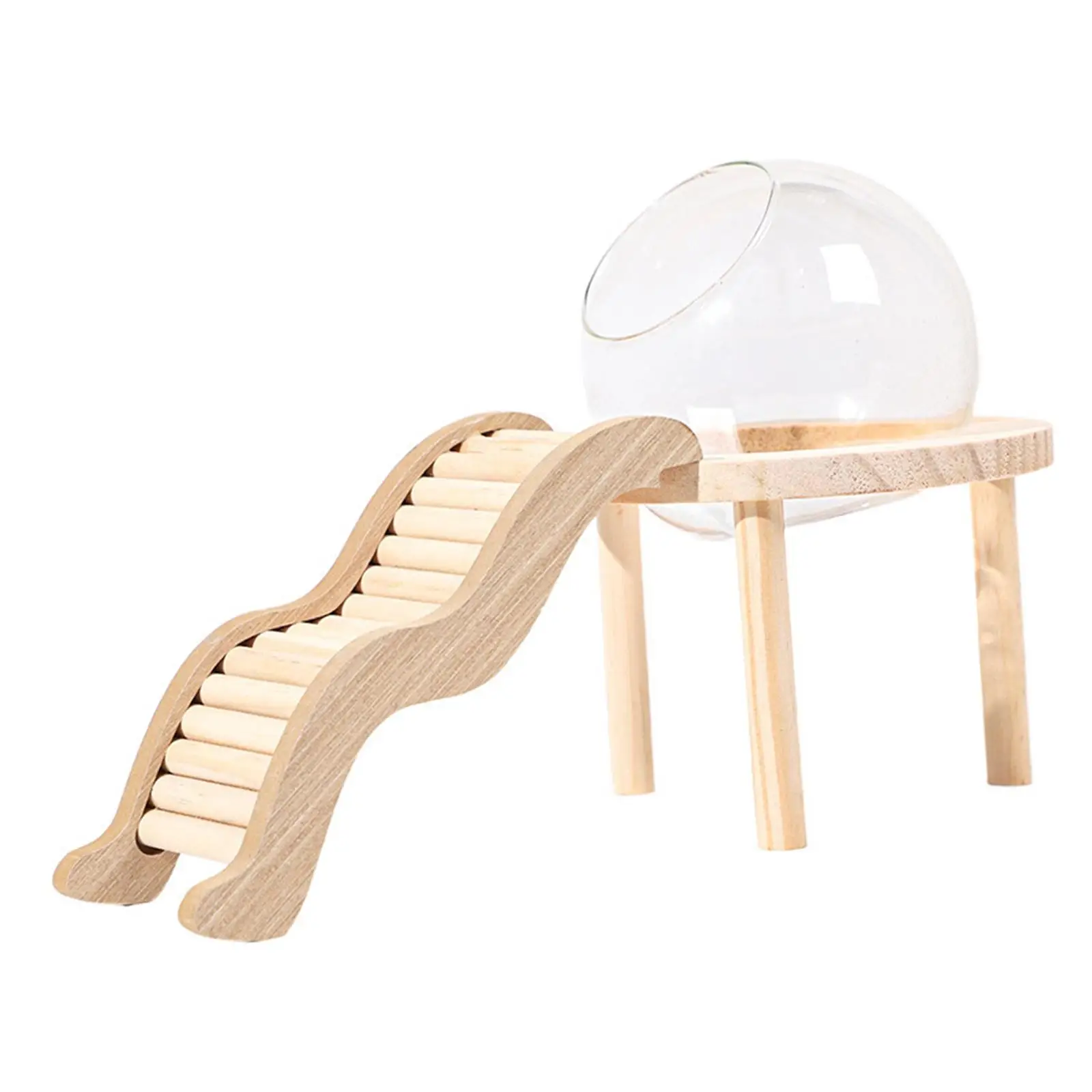 Hamster Sand Bath Container with Wooden Ladder for Pet Supplies Gerbils Mice Hamster Sand Bath Container with Wooden Ladder for Pet Supplies Gerbils Mice