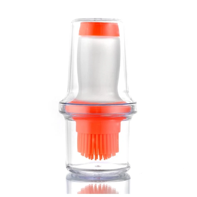 Portable Silicone Oil Brush Bottle Barbecue Brush with Protective Cover Heat Resistant Baking Tools Pastry BBQ Outdoor