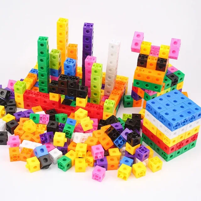 100Pcs/Set 2x2x2CM Square Cube Shape Building Blocks Educational Toys For Children Kids DIY Assembling Blocks Bricks Model Toys 2