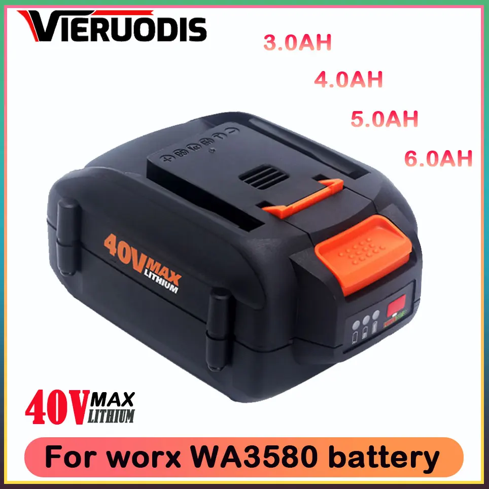 

For WORX 100% new brand new replaceable for WORX 40V 3.0AH/5.0AH/6.0AH lithium-ion battery tool battery WA3580