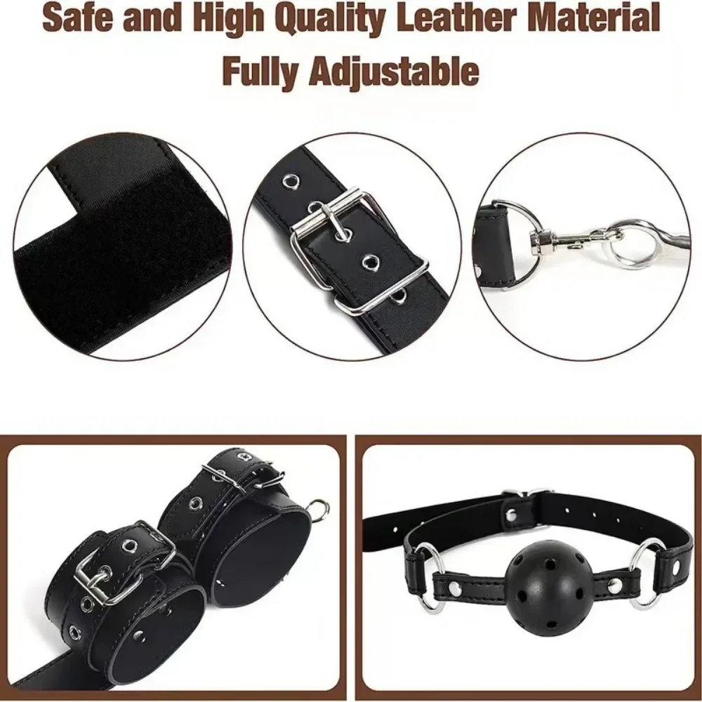SM Adult Sex Toy Backhand Binding Apertural Plug Anal Hook Bondage Toys Bdsm Kit Slave Bondage Handcuff Couple Bundle Game 18+_voghion.com