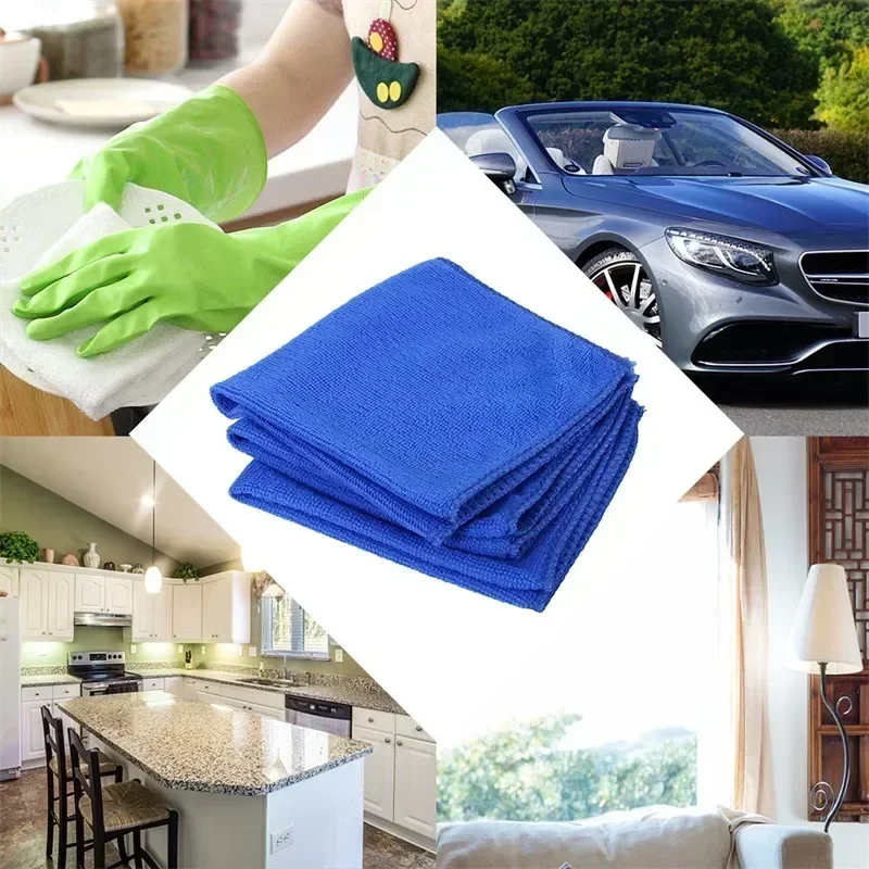 Microfiber Towels Car Wash Drying Cloth Towel Household Cleaning Cloths Auto Detailing Polishing Cloth Home Clean Tools 10Pcs