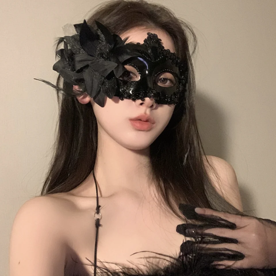Aomig kantmasker, 2 stuks Venetiaanse kantmasker dames, zwart sexy kant oogmasker voor vrouwen, maskers voor volwassenen, oogmasker maskerade maskers voor Halloween carnaval avondjurk balfeest party
