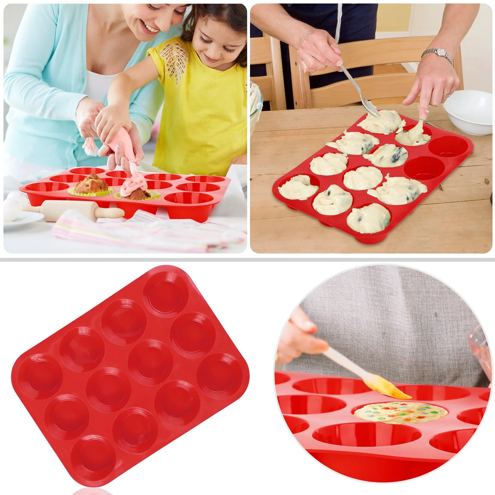 

3d Baking Mold For Pastry Shape Accessories Cake Decorating Tools Silicone Mould Bakeware Muffin Cupcake Molds Kitchen Supplies