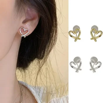불규칙 하트 실리콘 이어 클립, 간단한 피어싱 없음, 여성 소녀, 여행 데일리 이어 클립, 패션 파티 쥬얼리 선물
