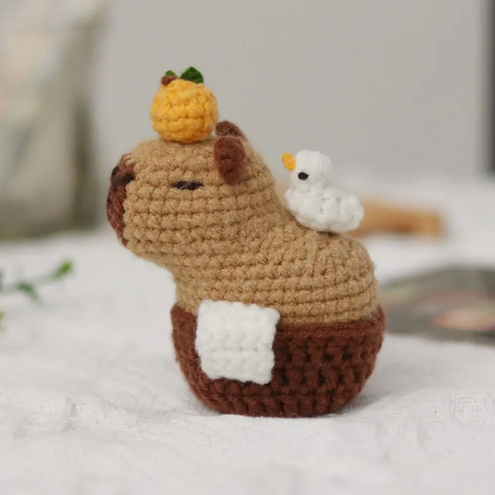 Cute Beginner Crochet Stuffed Animal Kit Handmade Crochet Hooks Capybara DIY Kit DIY Set Guinea Pig Yarn Set 1PC crochet kit crochet hooks