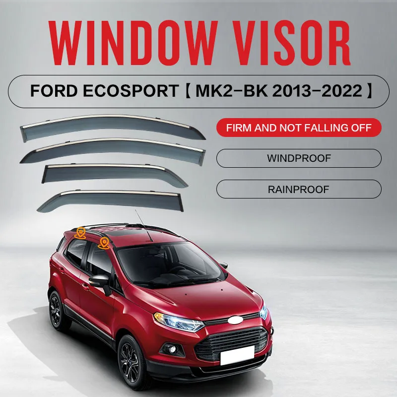 Per Ford Ecosport Window Visor Weather Shield Side Window Deflettore Parabrezza Per Auto Weather Shield Accessori Per Auto