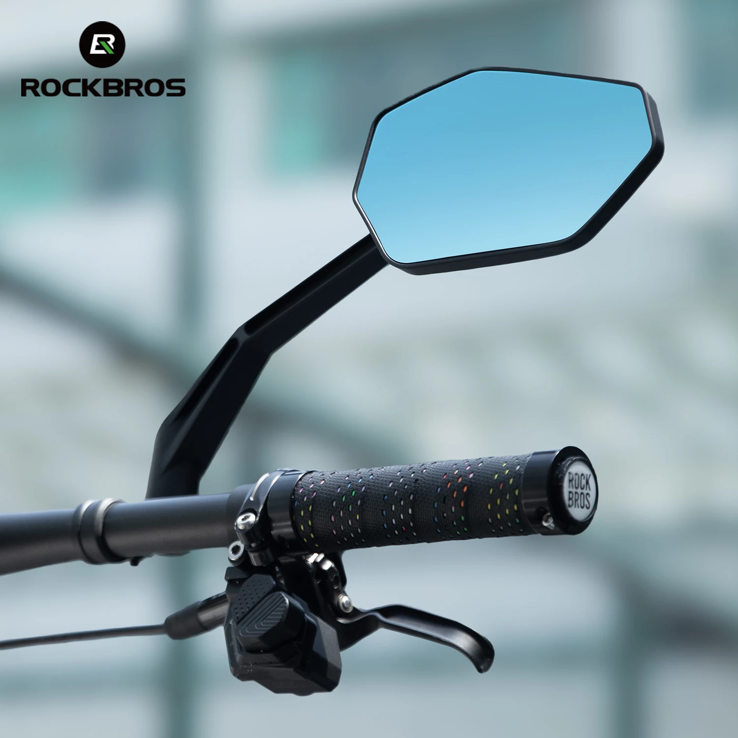 ROCKBROS Fahrradspiegel 360° ° Drehbarer, blendfreier, blendfreier, blaues Licht-Rückspiegel mit verstellbarer Basis, Spiegel, Fahrradausrüstung - AliExpress 18