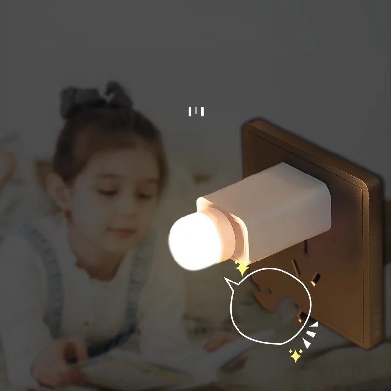 Description Picture 5 of item1/10Pcs USB LED Plug Lamp 1W Portable Warm Light Eye Protection USB Mini Book Light Computer Mobile Power Charging Night Light