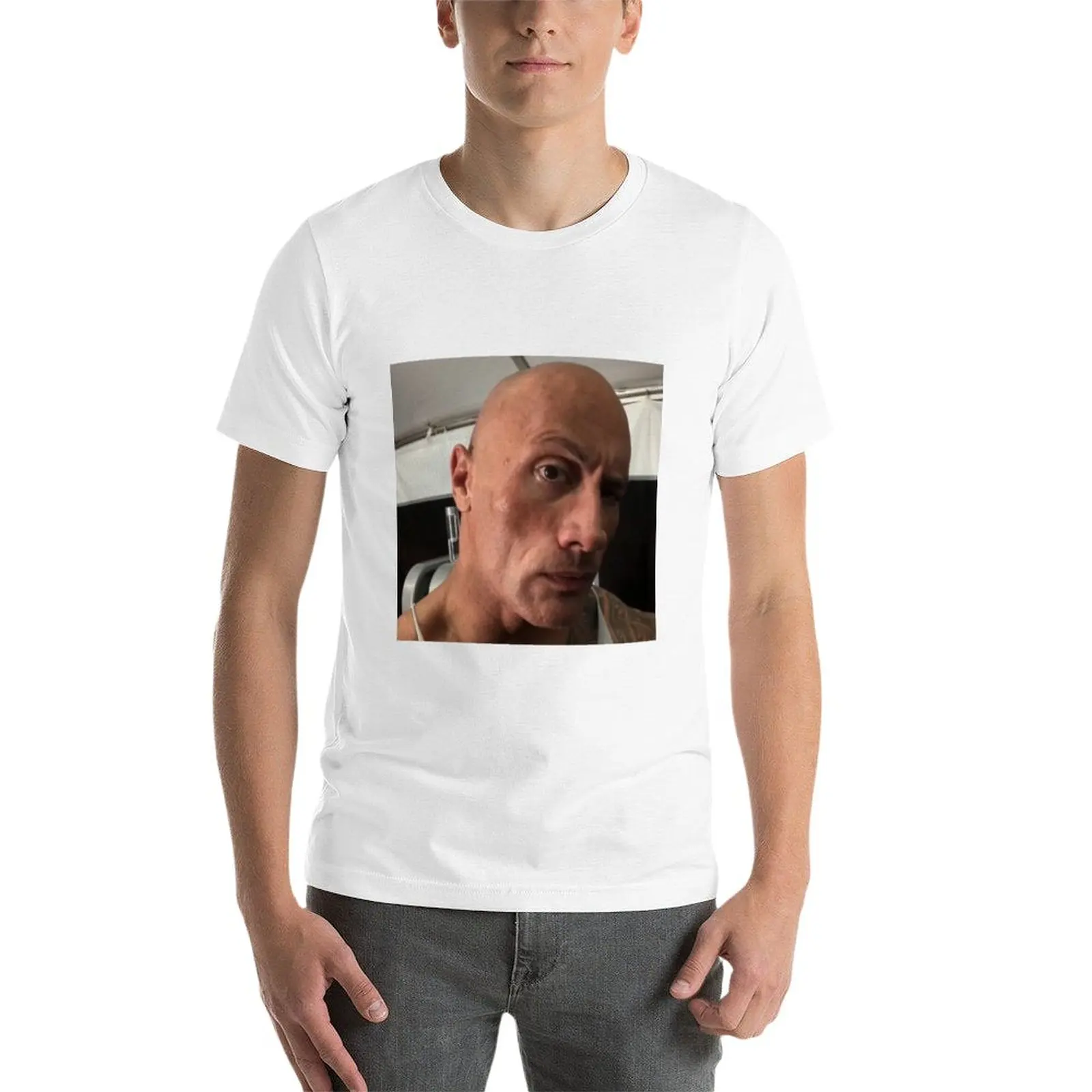 the rock sunglasses eyebrow meme | Premium T-Shirt