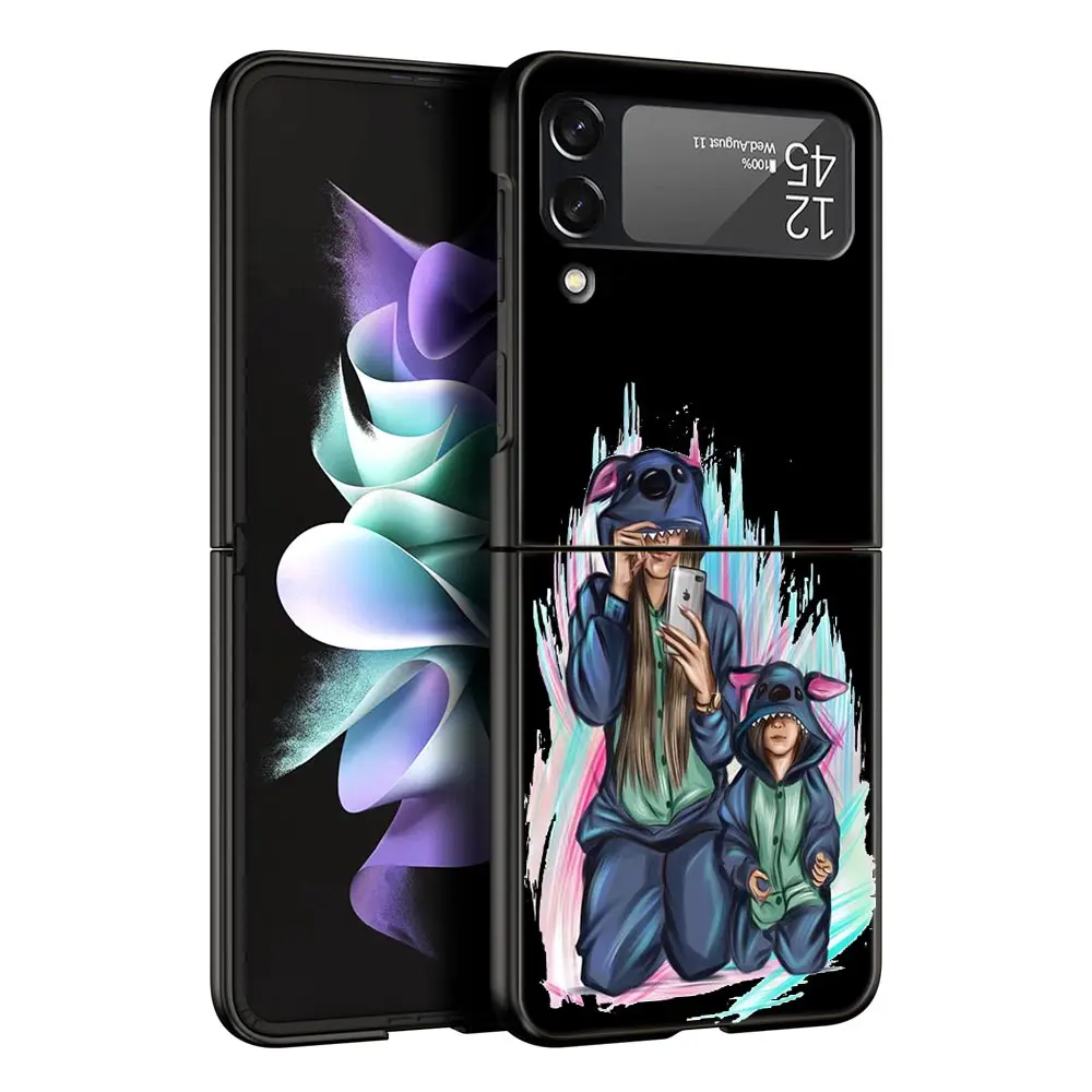 Chic Black Brown Hair Design Phone Case - Stylish Protective Hard Shell