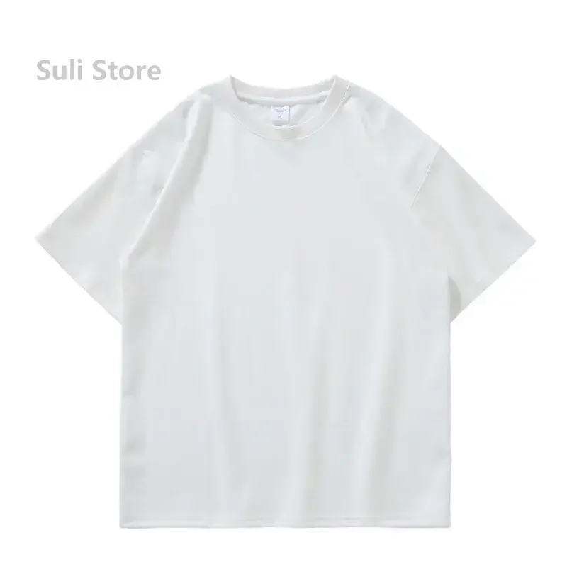 600g Schweres Baumwoll-Kurzarm-T-Shirt für Herrenmode Reine Baumwolle Verdicktes Kurzarm-Halbarm-Shirt – Detail 10