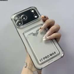 Shockproof Transparent Card Slot Phone Case with Soft Cover for vivo X90 PROPLUS (GRAY)