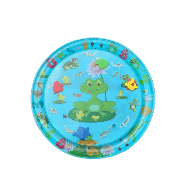 Kids Inflatable Splash Pad Large Baby Tummy Time Mat Cooling Play Mat Crawling Activity Pad with Air Pillow 1