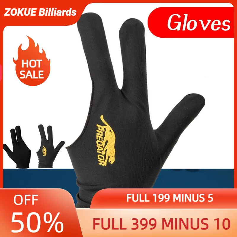 Billiards Gloves Lycra Fabrics Left Hand Open Three Finger Snooker Billiard Cue Glove Pool Snooker Fitness Billiards Accessories accessories fitness gloves non slip three finger billiard gloves snooker billiard gloves letter left hand gloves