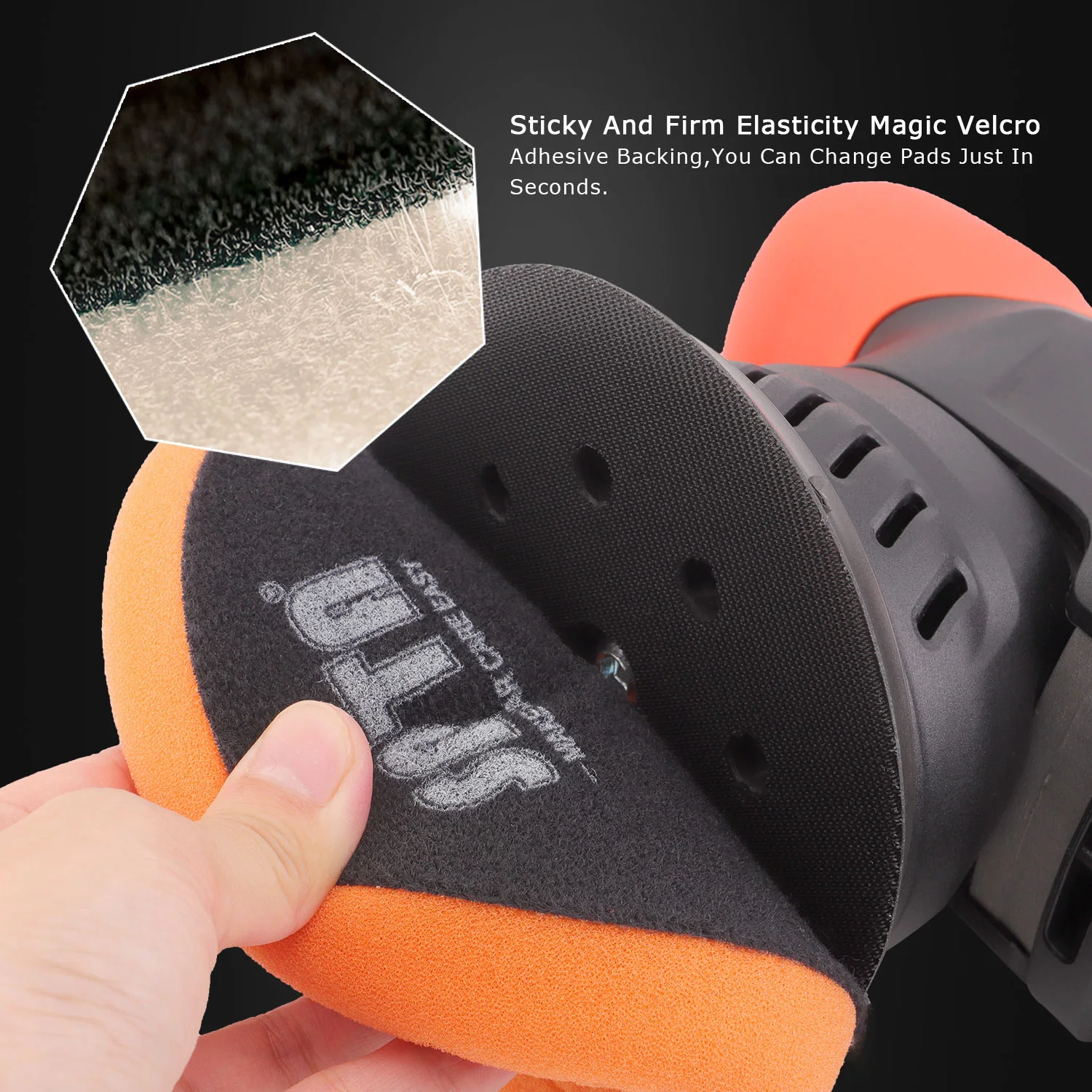 SPTA CP503 1100W Forced Dual Action Polisher 6 Speed Adjustable Car Care Polishing Tool Auto Detailing Polisher