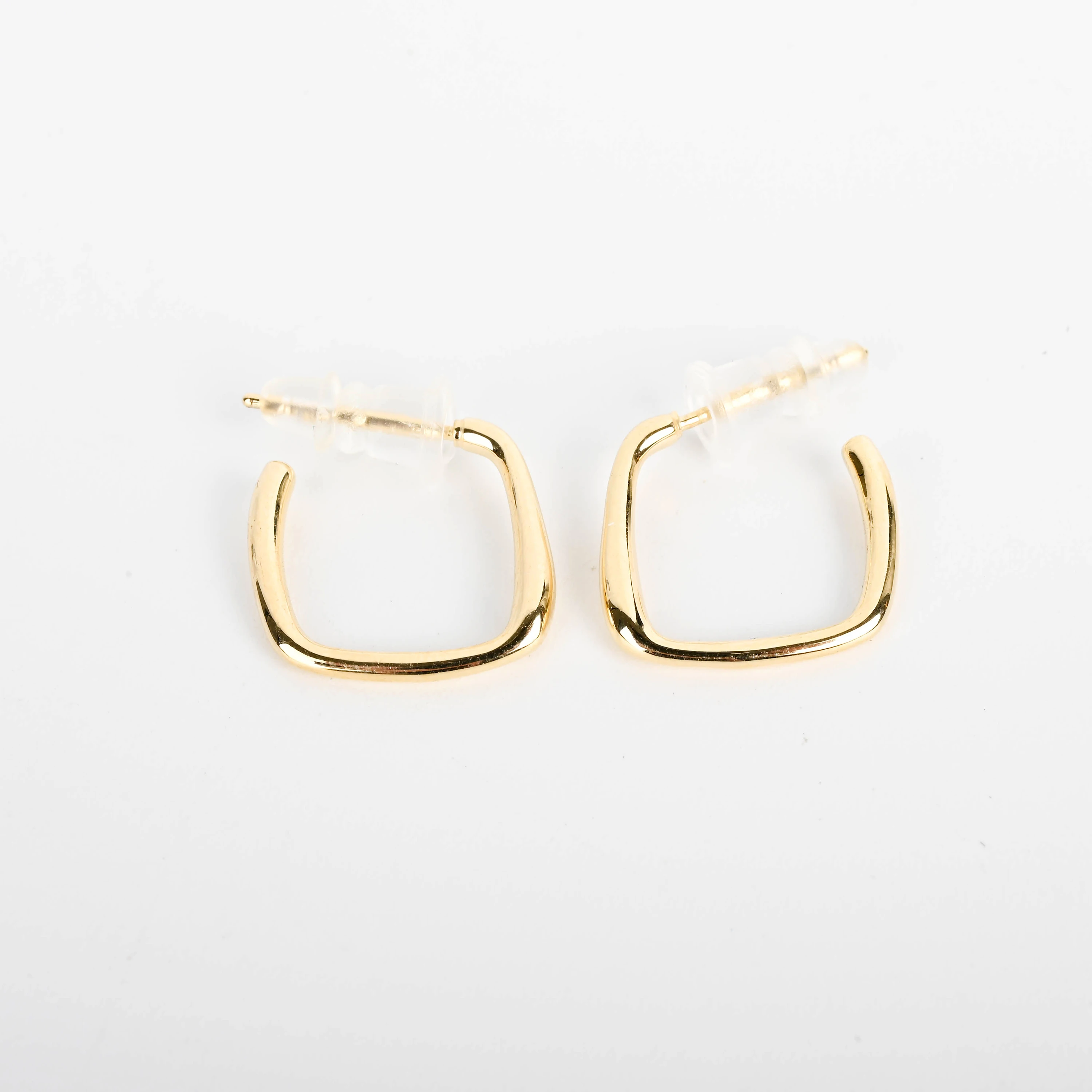 

Basic-015 Gold Color Simple Fashion Square Earrings For Women Free Shipping