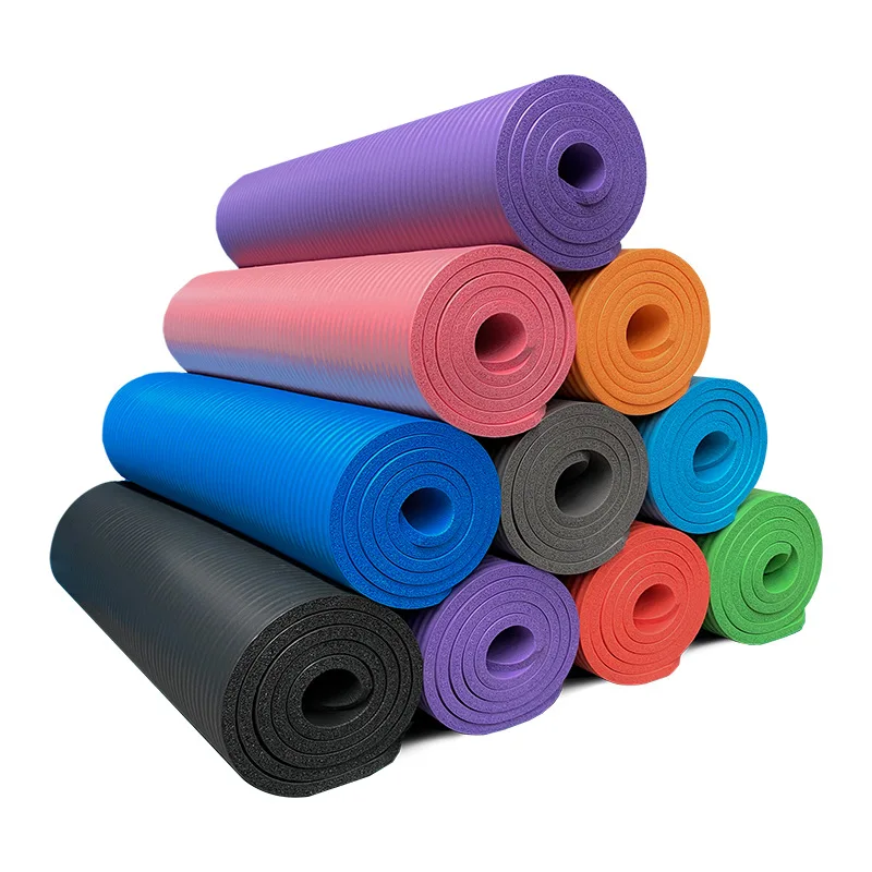 

NBR Yoga Mat 10mm Thick Anti-skid Fitness Mat For Exercise Yoga Sports Mats 183cmx61cm Pilates Gymnastics Mat Fitness Equipment