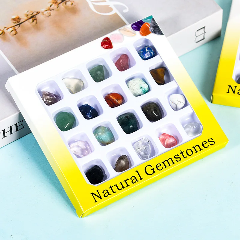 20 types of children's mineral specimens boxed crystal agate stone mineral crystal ore 5