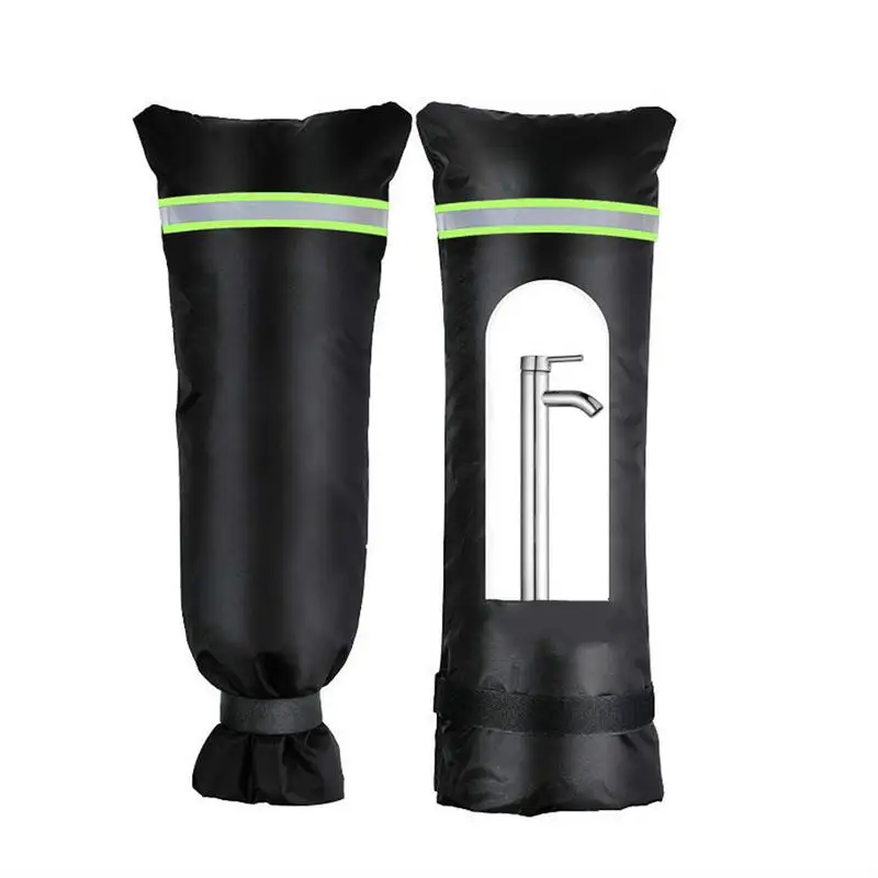 

Faucet Covers Universal Outdoor Winter Faucet Cover with Reflective Safety Strip Insulated Faucet Freeze Protection Spigot Cover