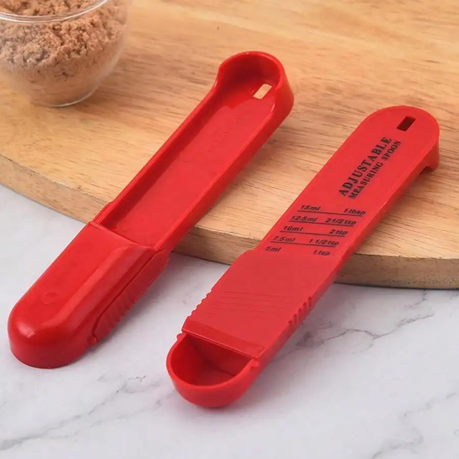 1PC Adjustable PP measuring spoon with graduated coffee and powdered sugar seasoning measuring spoon Kitchen baking accessories Kitchen