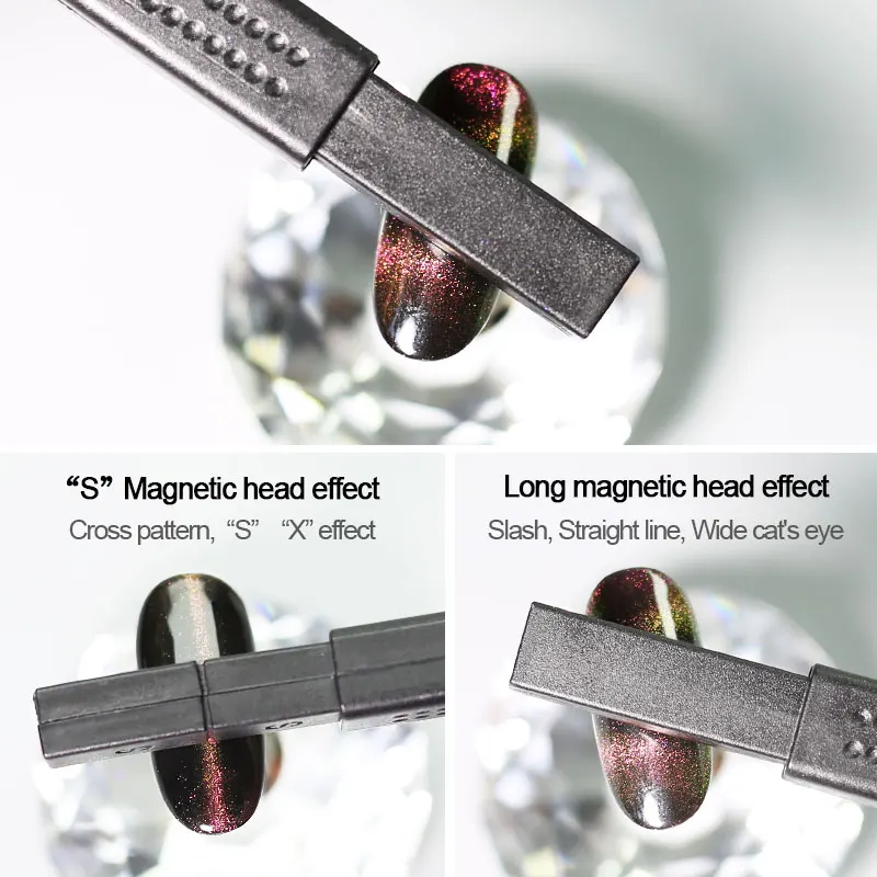 Cat Eyes Magnet Strong Effect Magetic Stick Board for 9D Cat Eyes 3D Line Strip Effect Multi-function Magnet Pen for Nail Gel