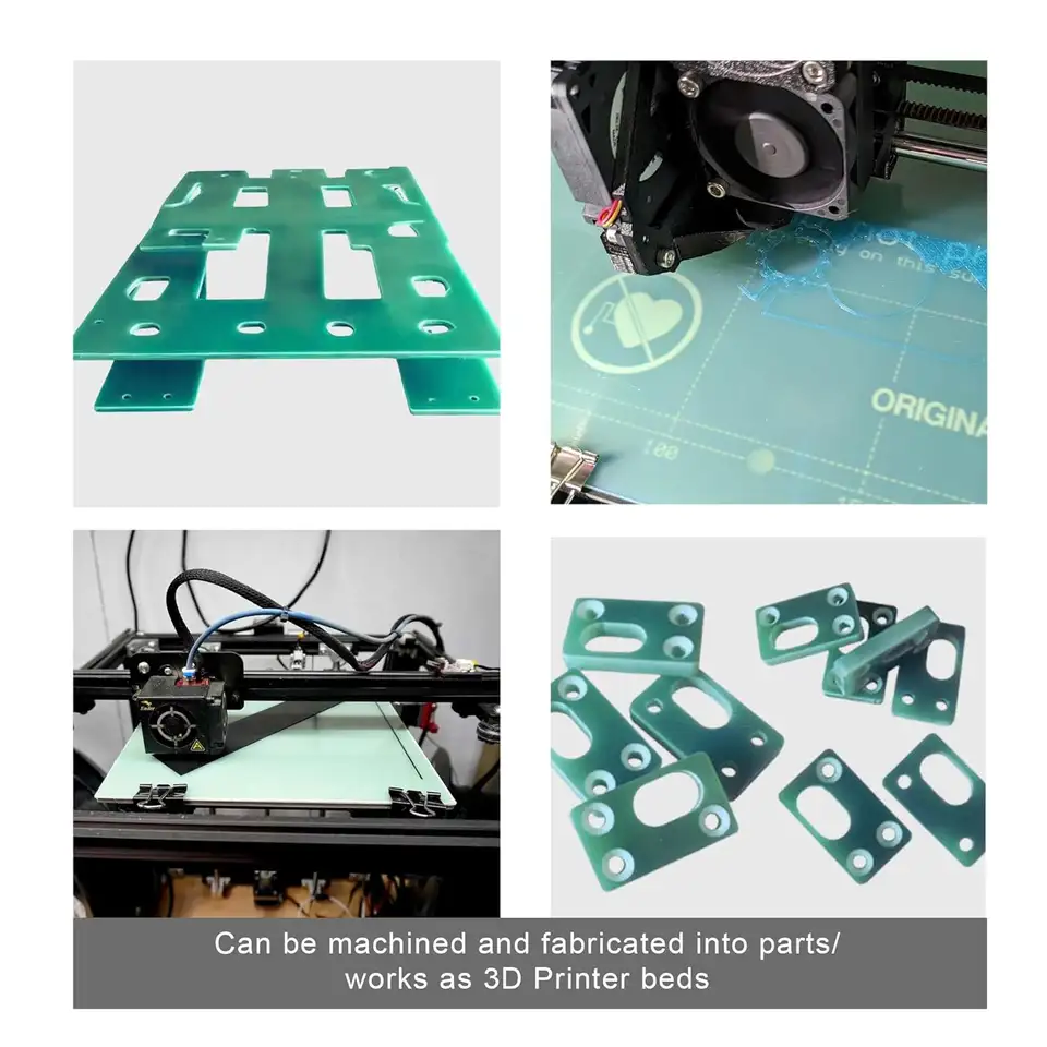 G10 FR4 Garolite Sheets 235x235mm, 1/16" Thick, Fiberglass Plastic Composite Build Surface Plate Bed for 3D Printers - 3 Pcs image 4