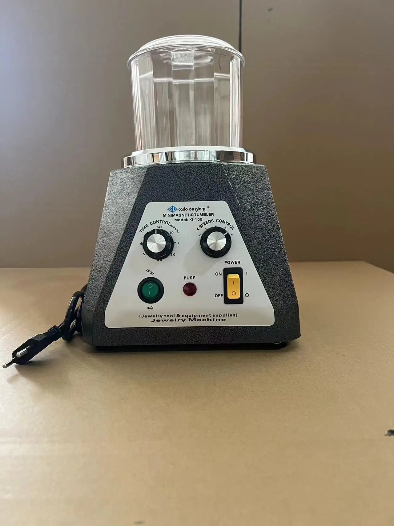 KT-100磁気タンブラー磁気ポリッシャー 4段階速度ジュエリーポリッシャー KT-100磁気タンブラー磁気ポリッシャー 4段階速度ジュエリー