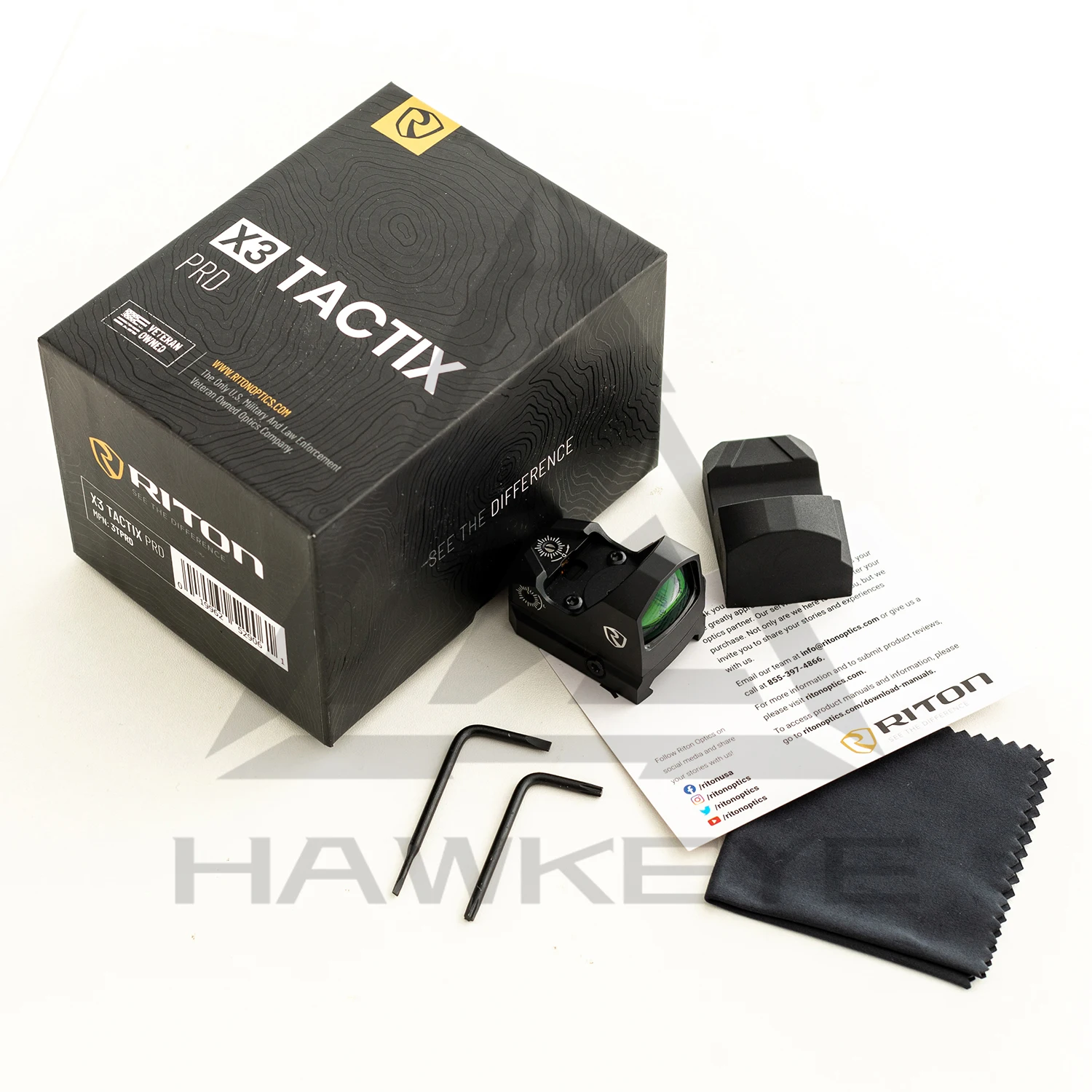 Optics X3 Tactix PRD 3 MOA RMR Footprint Red Dot Sight With 20mm Rail Mount For Pistol