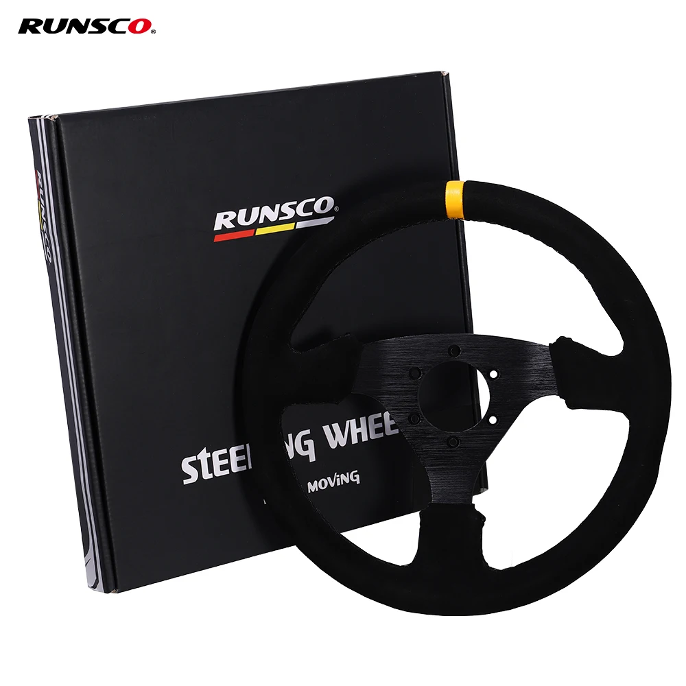 Universal330mmSteeringWheelSuedeDriftSimRacingGameSteering