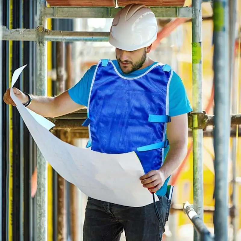 Summer Cooling Vest Ice Jacket Water Evaporative Cool Shirt High-Temperature Protective Clothes Sport Hiking Camping Supplies