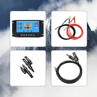 Kit de panneau solaire flexible 240W, système solaire hors réseau 12V et contrôleur de charge solaire pour camping-car, bateau, caravane, recharge de batterie en extérieur 4
