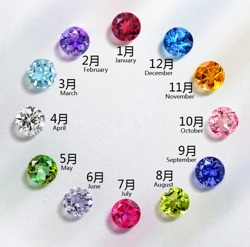 Diamond MOM Round Threaded Necklace for Women Custom Name and Birthstone Beaded Pendant 6 Names Copper Necklaces Family Gifts