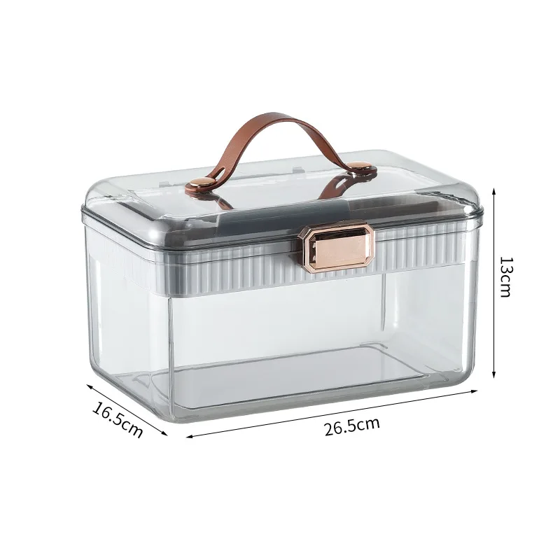 Transparent Storage Box Portable Household Medical Container 2 Tiers  Multifunctional Cosmetics Hair Accessories Tools Organizer - AliExpress
