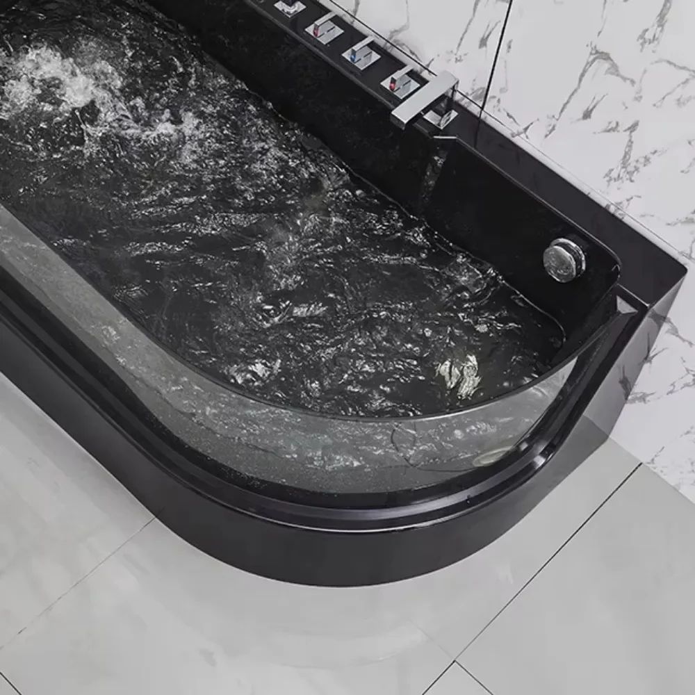 1700mm Long Indoor Bathroom Massage Acrylic Bathtub for Modern Bathroom 5